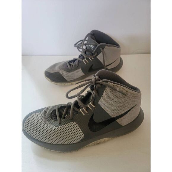 Nike Air Precision Men's Gray And White Hi Top Lace-Up Sneakers Size 9 - Picture 6 of 7
